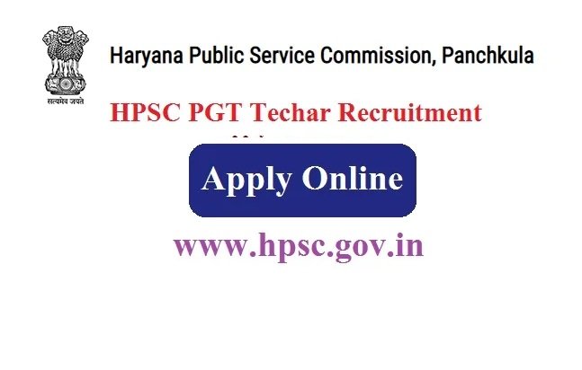 Haryana HPSC PGT Recruitment 2024