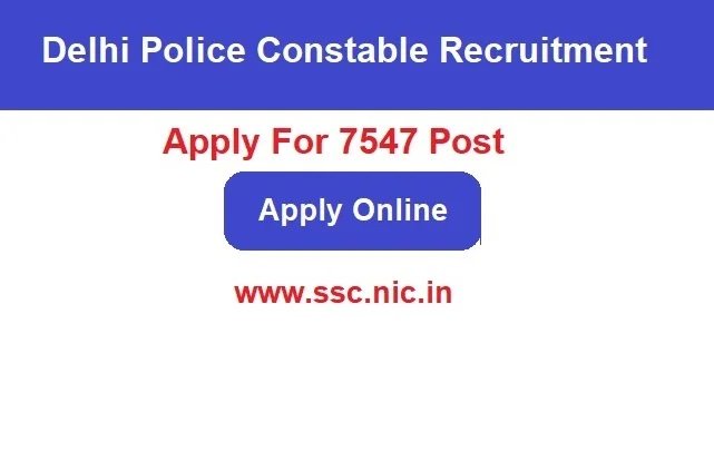 Delhi Police Constable Recruitment 2024