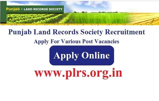 Punjab Land Records Society Recruitment 2024