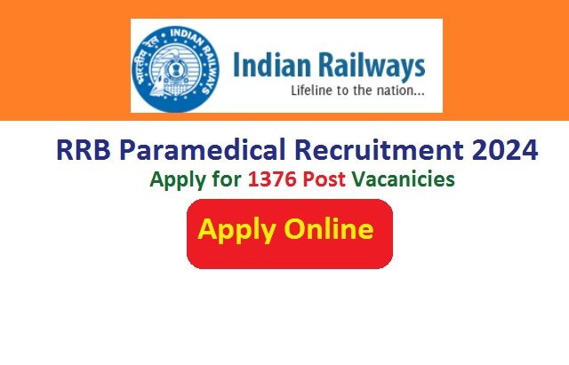 Railway RRB Paramedical Recruitment 2024